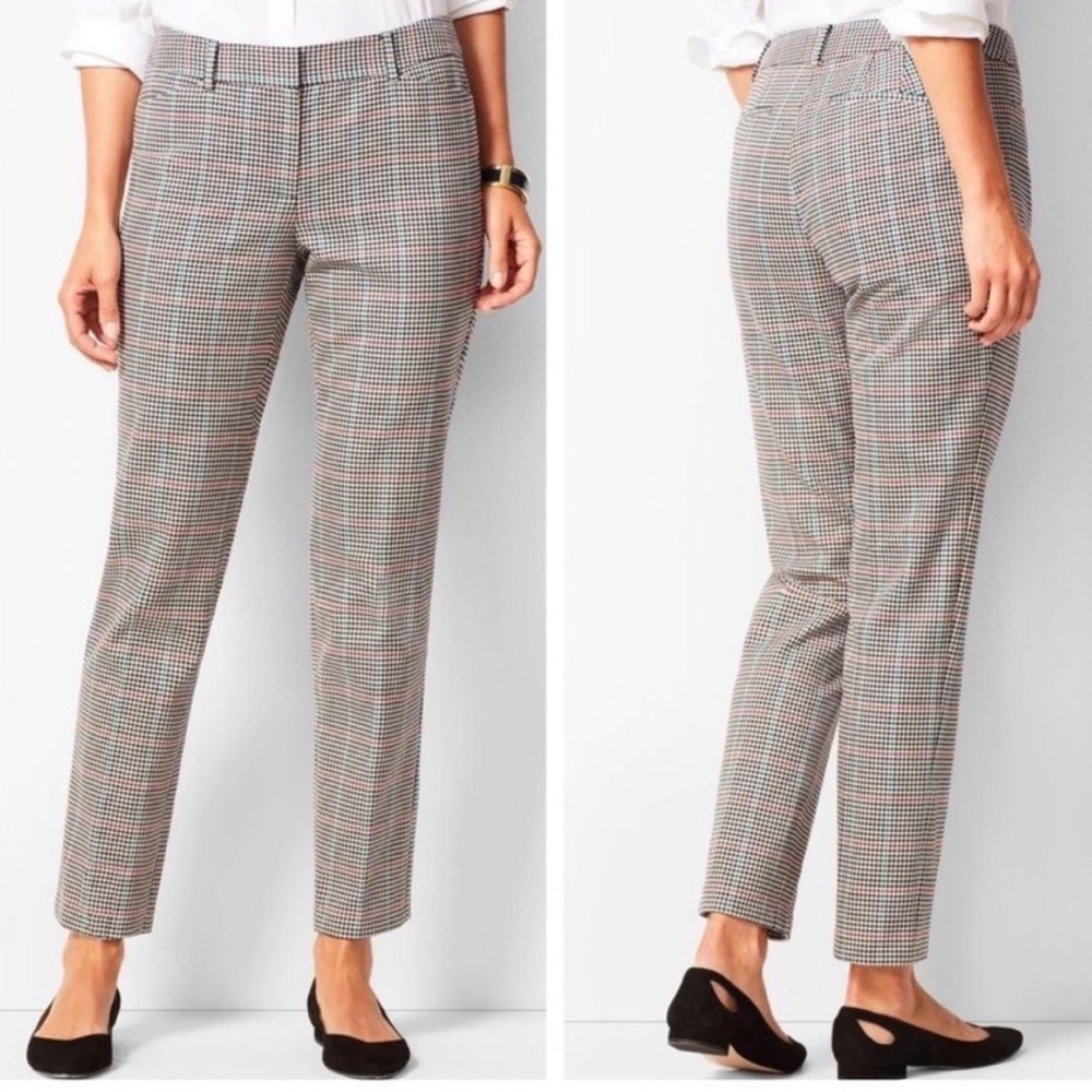 Talbots Hampshire Ankle Curvy Trouser Pant Houndstooth 18